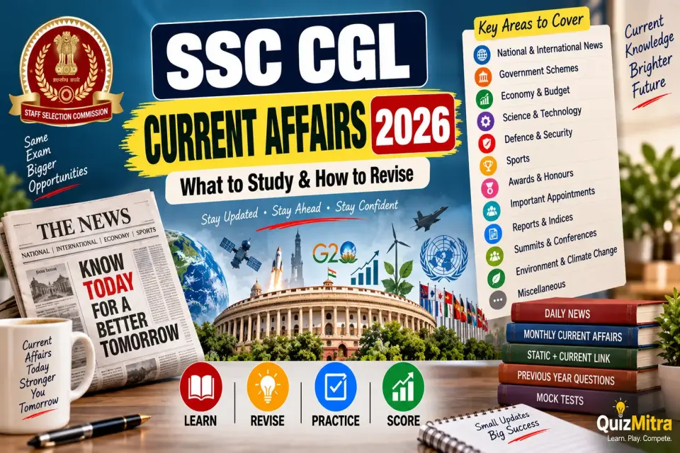 SSC CGL Current Affairs 2026: What to Study & How to Revise