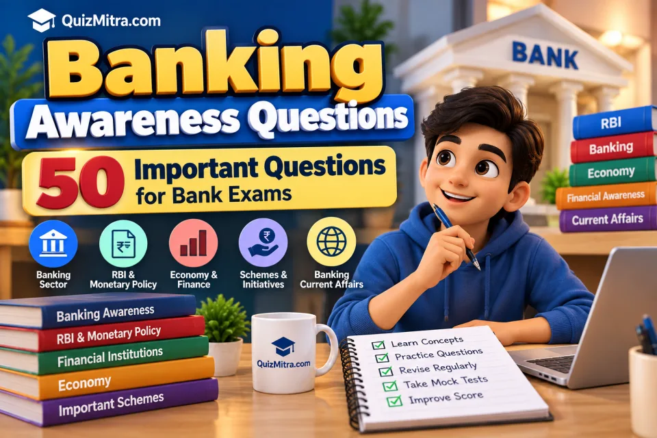 Banking Awareness Questions: 50 Important Questions for Bank Exams